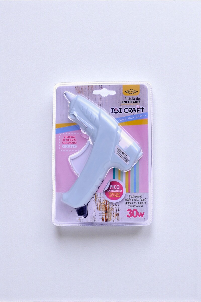 Pistola p/silicona ibi craft, 30w, (inc. 2 barras) - Celeste 