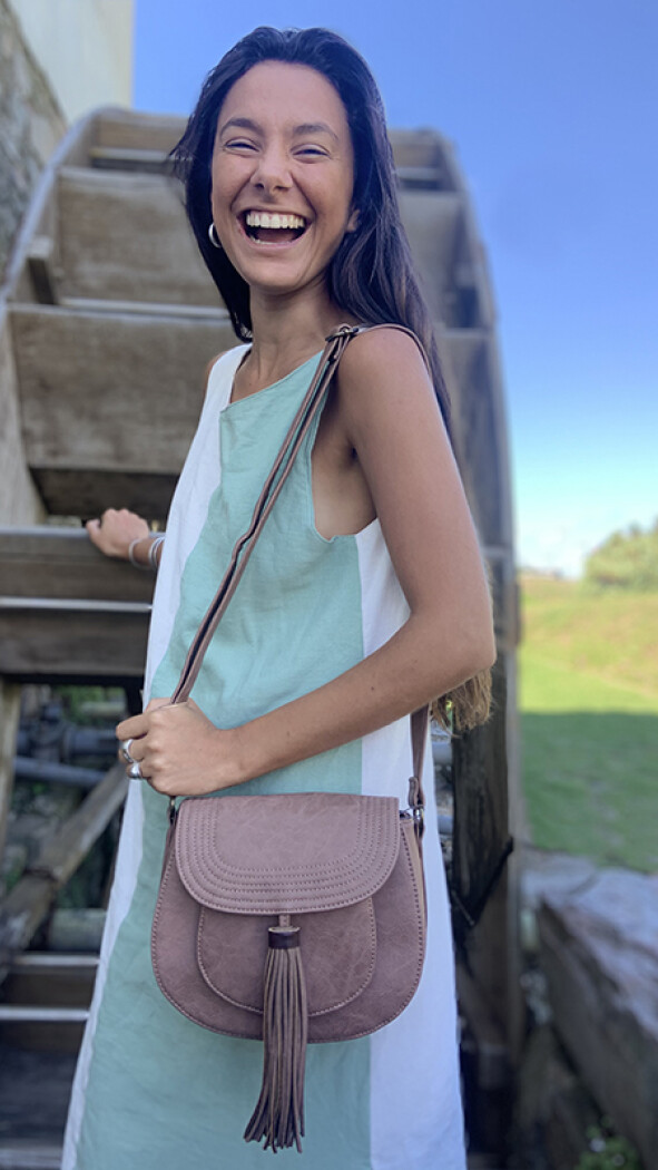 BANDOLERA FORTALEZA ALMENDRA CON CAFÉ