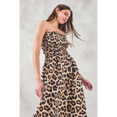 Vestido Animal Print Multi