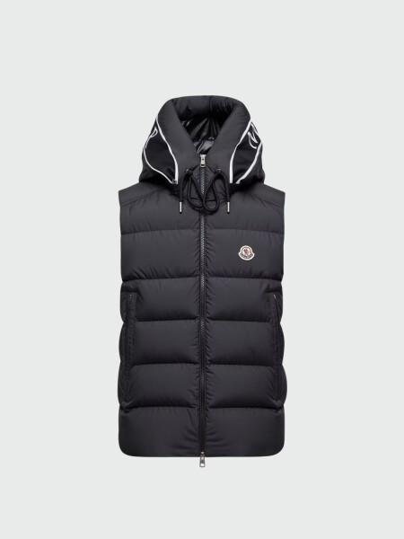 MONCLER - Chaleco Acolchado con Capucha Cardamine Negro