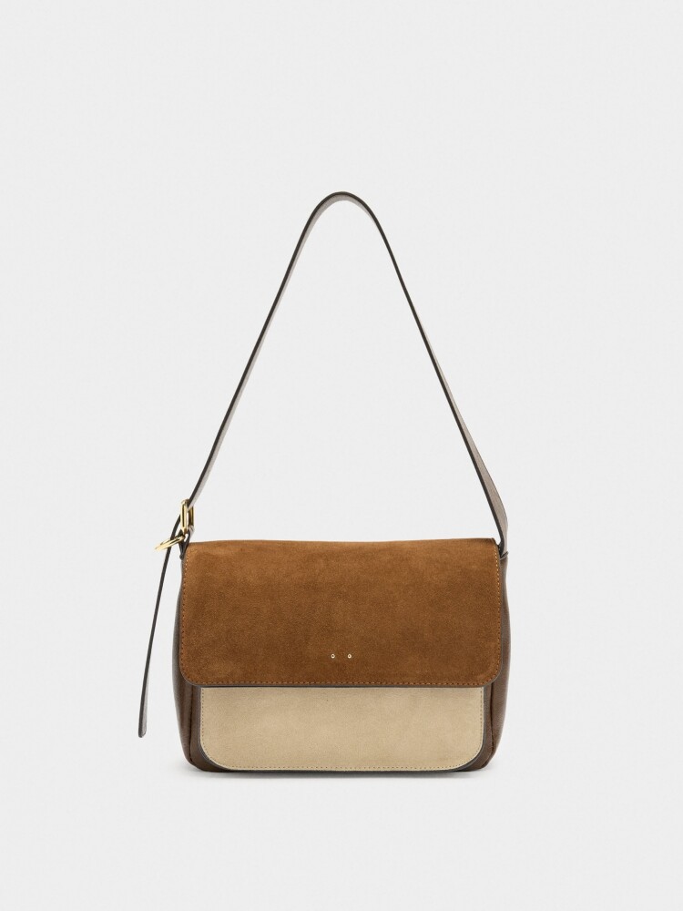 Bolso Bandolera Con Piel multicolor