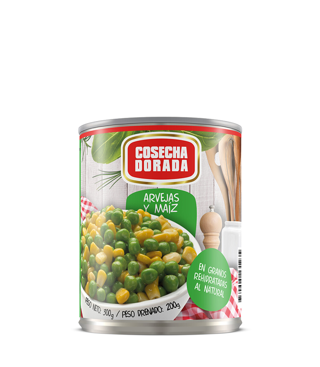 DUETO ARVEJA/CHOCLO COSECHA DORADA LATA 300G 