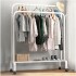 Perchero Doble Ropa Barra Acero Percha Metal Ganchos Ropero Placard Con Ruedas Imback Color Blanco Perchero Doble Ropa Barra Acero Percha Metal Ganchos Ropero Placard Con Ruedas Imback Color Blanco