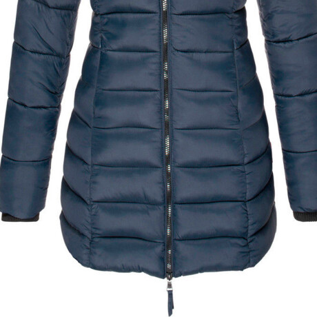 Campera Parka Uzspace Impermermeable Con Capucha Dama Azul