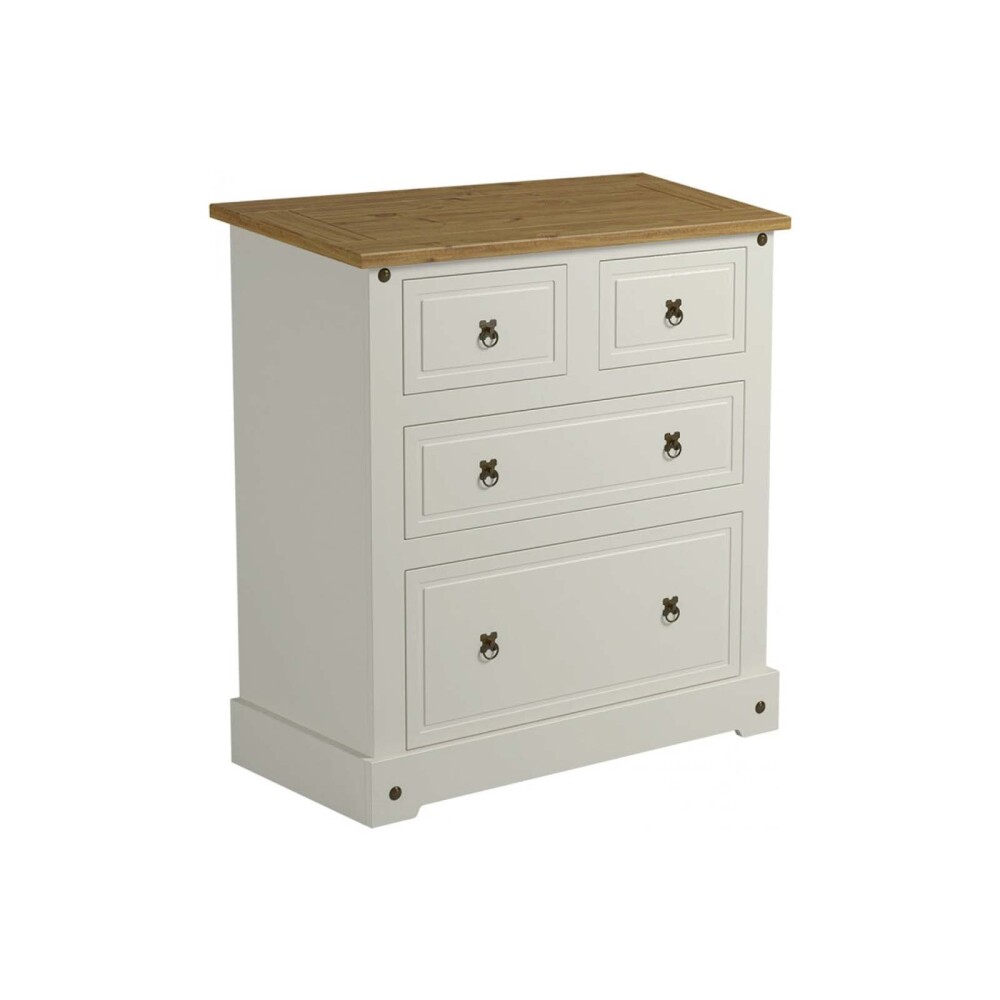 CÓMODA CAJONERA 4 CAJONES MADERA NATURAL-BEIGE SMILE