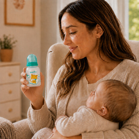 Mamadera Evenflo Dreams Bebés 0-3M 120Ml Tetina Flujo Lento Verde