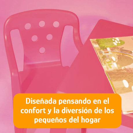 Set X4 Sillas Infantiles Apoya Brazos 40kg Protección UV Rosa