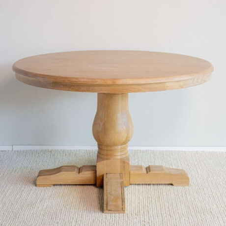 Mesa De Comedor Volutta Natural Con Base Blanca