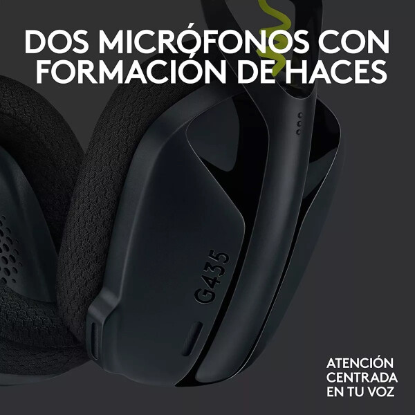 Vincha Gamer Inalámbrico Logitech G435 NEGRO