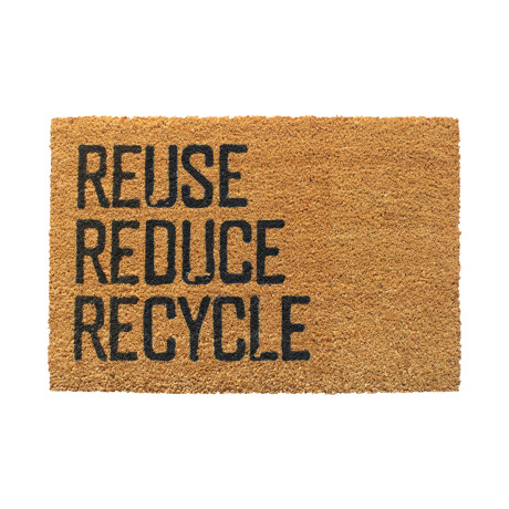 Alfombra Puerta Entrada Felpudo Coco Goma 40X60 Reuse/reduce/recicle