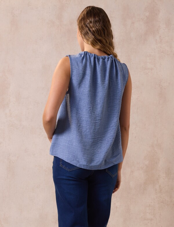 Blusa Keyhole AZUL