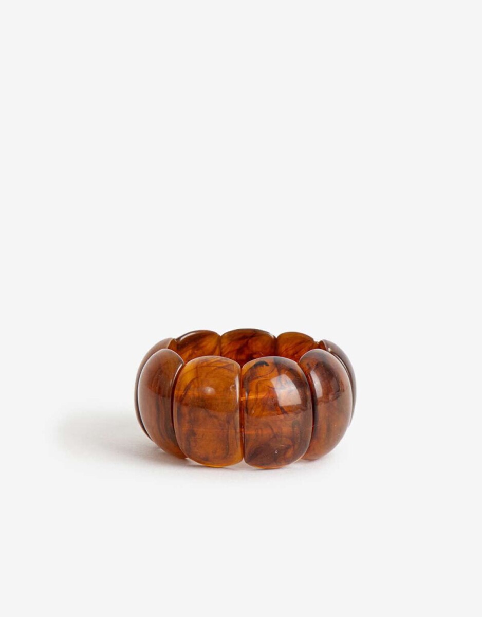 Pulsera Elástica Resina - Marron Carey 