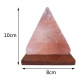 Lámpara Piedra De Sal Pirámide USB Naranja