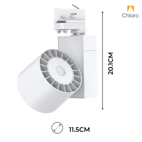 Spot de riel tracklight led 30w 4000K 2 vías 24° BLANCO Spot de riel tracklight led 30w 4000K 2 vías 24° BLANCO