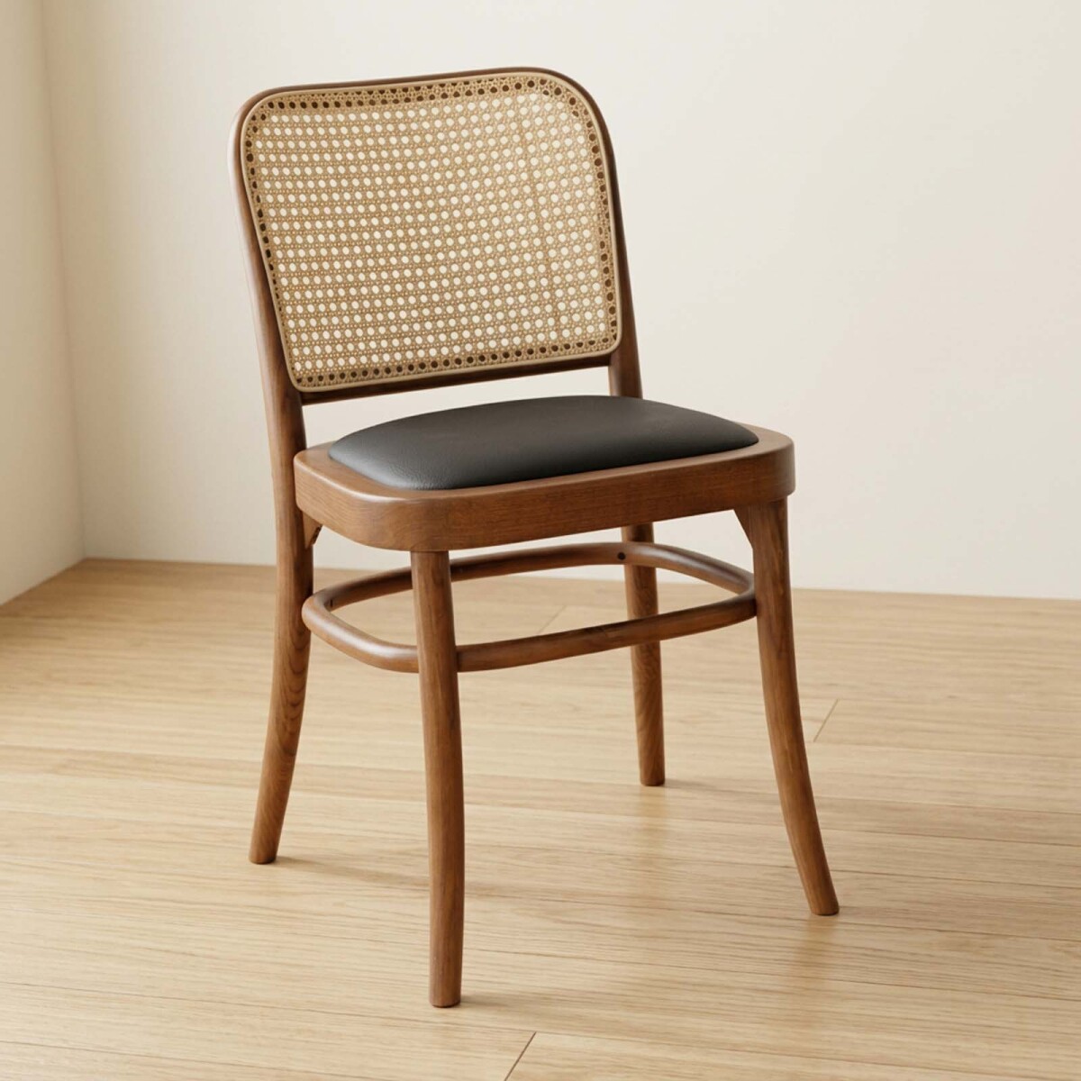 SILLA DE COMEDOR - RATTAN-Y-MADERA MARRON TAMARA 