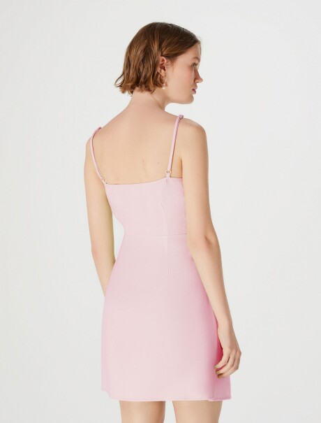 VESTIDO CORTO SIN MANGAS ROSADO