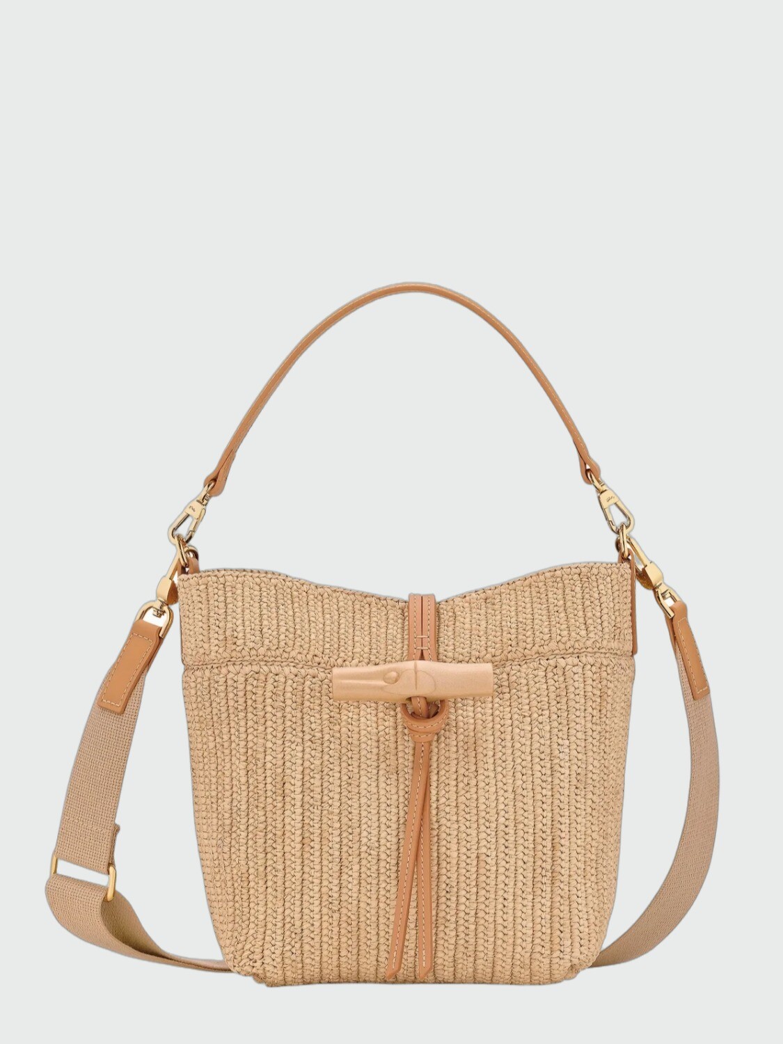 LONGCHAMP - LE ROSEAU RAPHIA, CARTERA BUCKET XS 514
