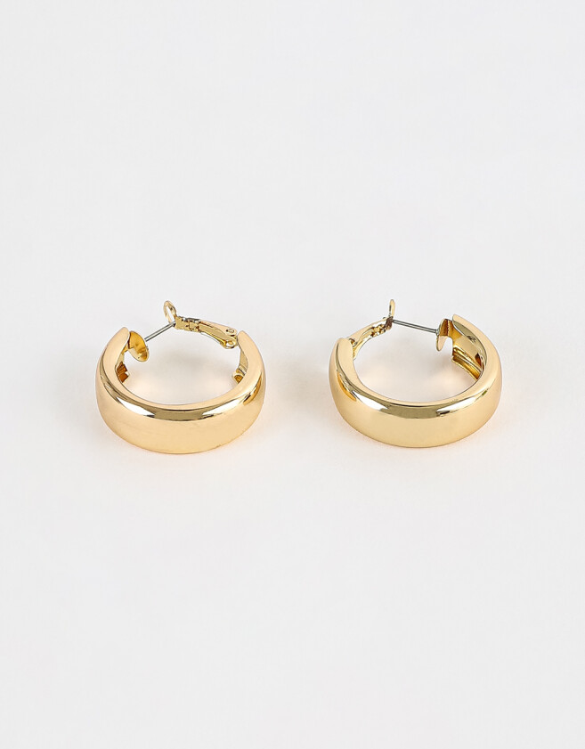 Aros Argollas Metal Argollas Gruesas - Dorado