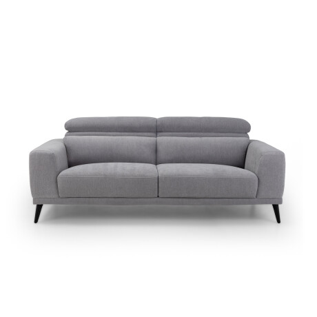 Sofá Keisy - Tela Microfibra - 3 cuerpos Nikki 3 (Gris)