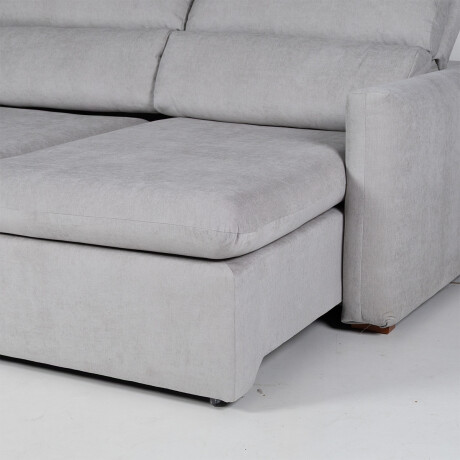 Sofá Dublin (Rebatible) - Microfibra - 2 cuerpos TC1009 (Plata)