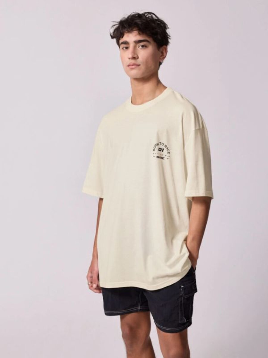 T-shirt Oversize BETUN Dixie - Marfil 