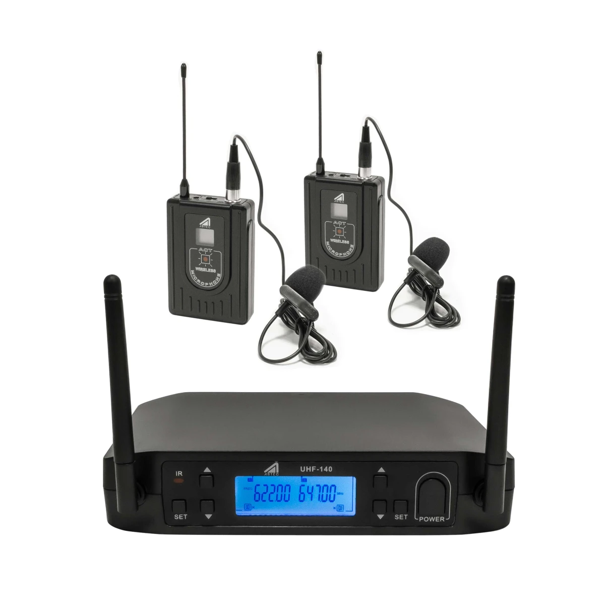MICROFONO INALAMBRICO UHF140 2 X LAVALIER 