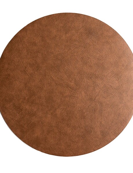 INDIVIDUAL PVC SIMIL CUERO D38CM MARRON INDIVIDUAL PVC SIMIL CUERO D38CM MARRON