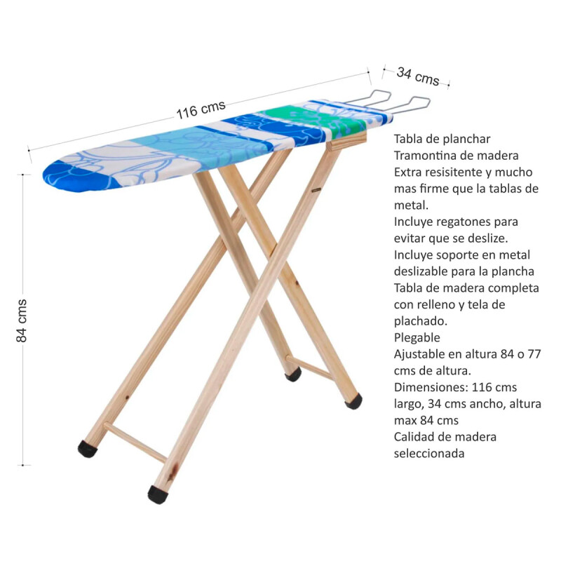 Tabla para planchar de madera Tramontina AZUL