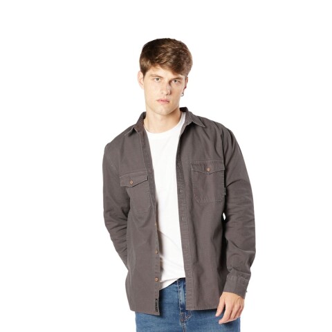 CAMISA M/L S-XXL GRIS OSC