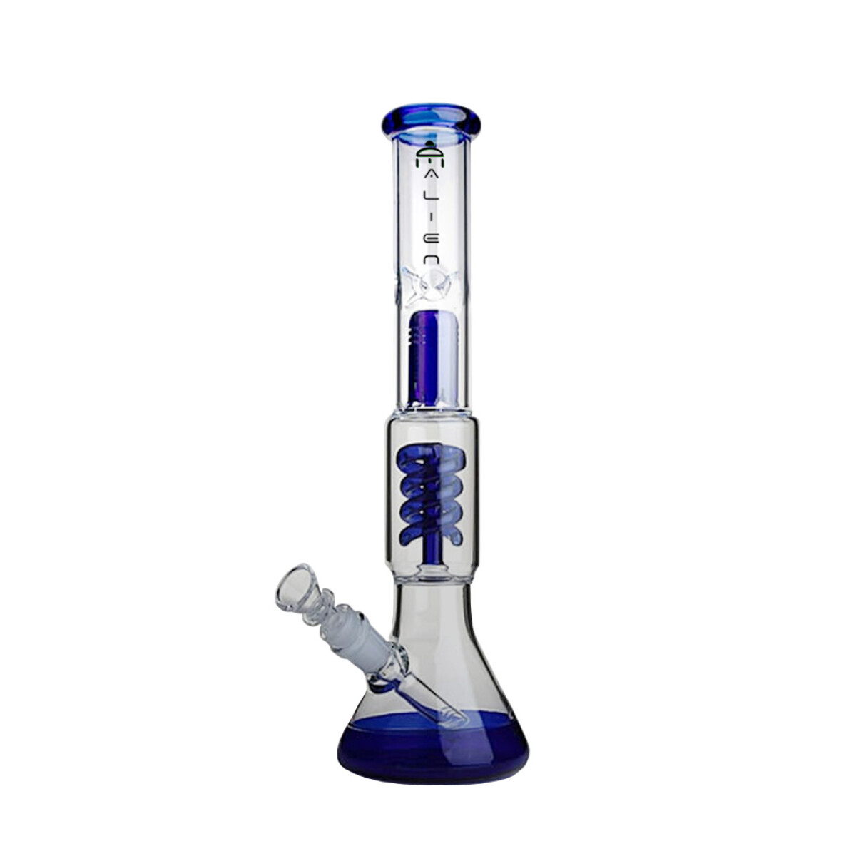 BONG ALIEN CON PERC HELIX Y ATRAPA HIELO 36CM - AL356 