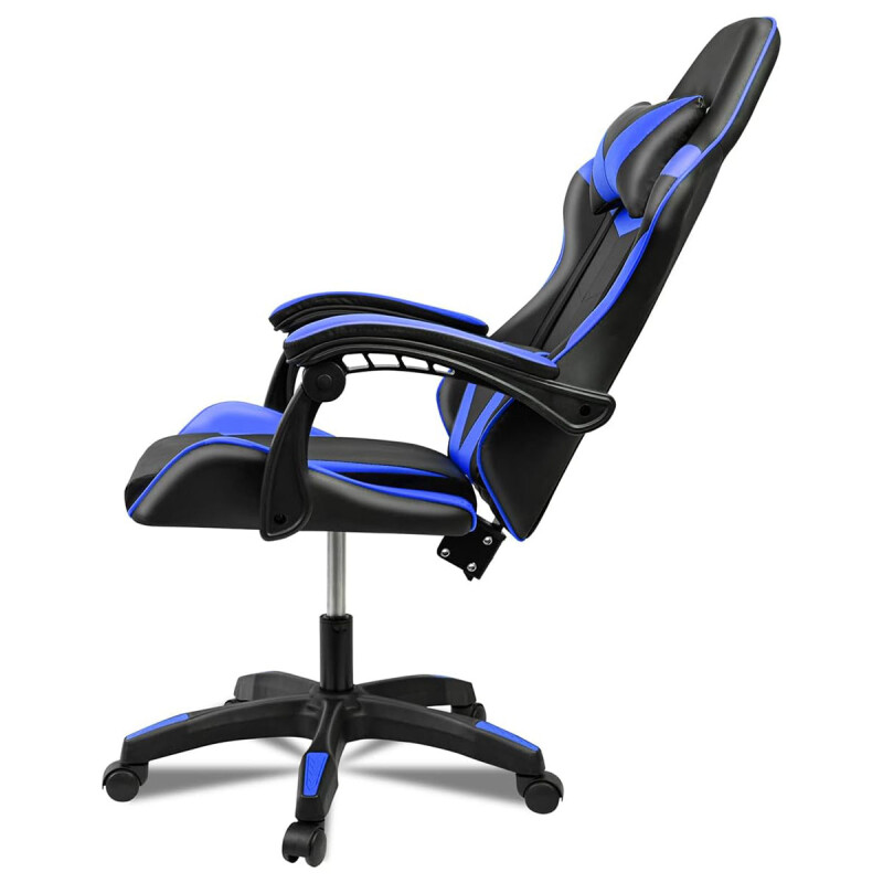 Silla gamer giratoria NEGRO Y AZUL