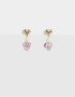 Aros Colgantes Cortos Con corazón Aros Colgantes Cortos Con Corazón - Dorado