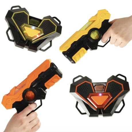 Set 2 pistolas laser tag con escudos objetivo CH2016 001