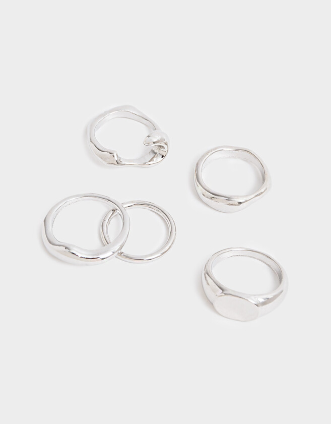 Sets Anillos Metal diferenciado Anillos Sets De Metal - Plateado