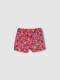 Traje De Baño Estampado Liberty Fresa Brillante