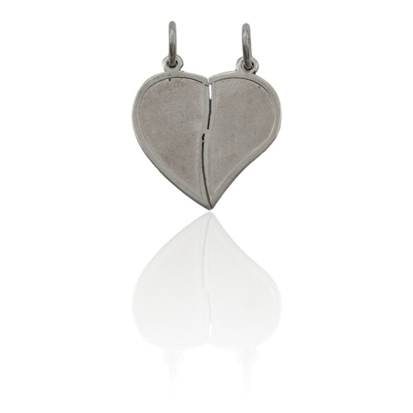 Dije Corazón de la amistad-Plata 925-Sin Piedra-CP3273 sinpiedra