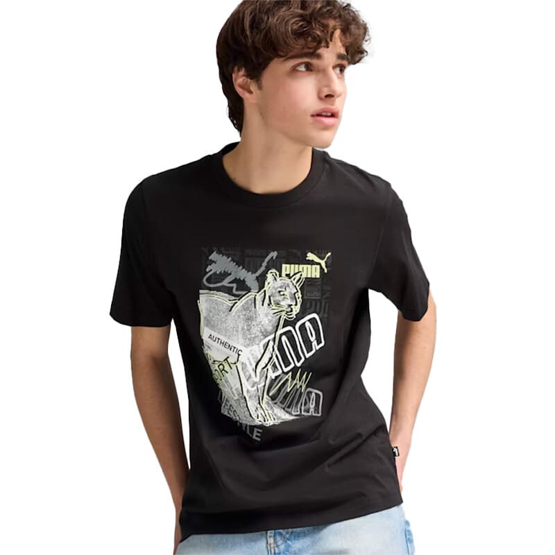 Remera Puma Graphics de Hombre - 683213 01 Negro