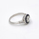 Anillo Platino, Brillantes Y Zafiros Sinteticos Anillo Platino, Brillantes Y Zafiros Sinteticos