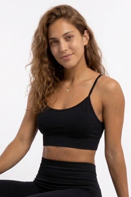 Top Microfibra Fitness Negro