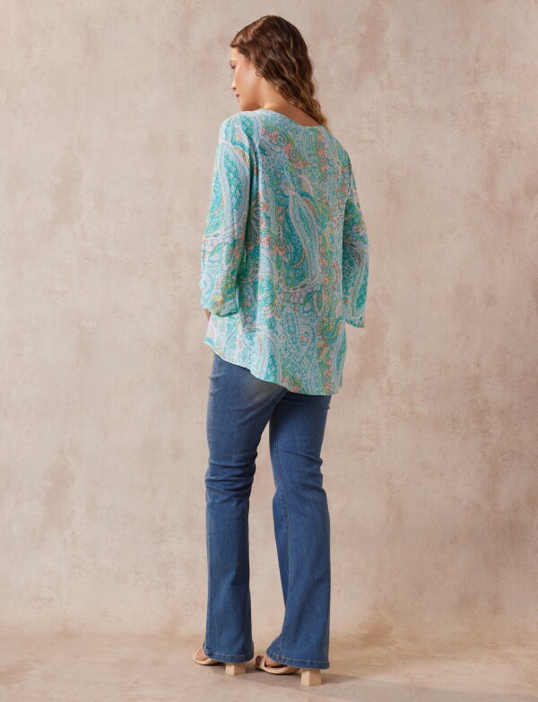 Blusa Gasa VERDE/MULTI