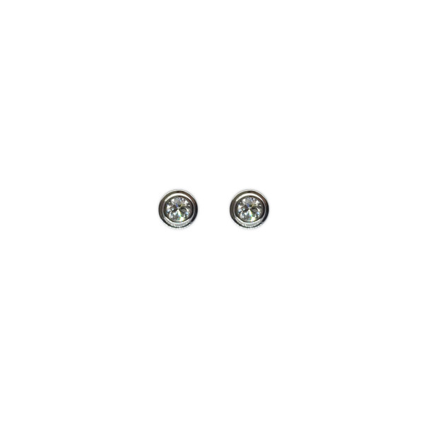 Caravanas de oro blanco 18k con brillantes N4706W Caravanas de oro blanco 18k con brillantes N4706W