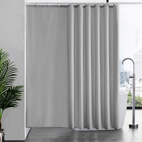 Cortina de baño lisa gris