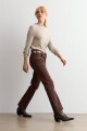 Pantalón recto Amy chocolate