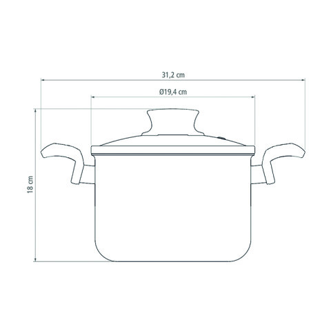 Olla alta modelo "PARIS", Ø18cm -TRAMONTINA TR6002