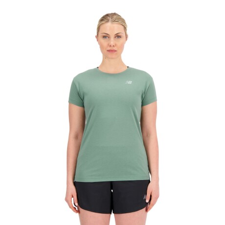 Remera New Balance de Dama - WT33190DKJ GREEN