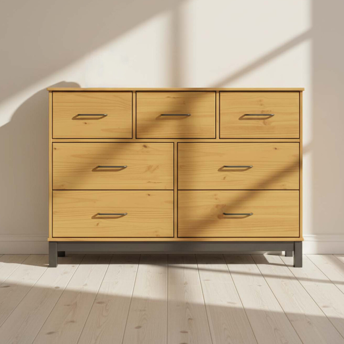 CÓMODA - MADERA NATURAL-BEIGE CAPRI 