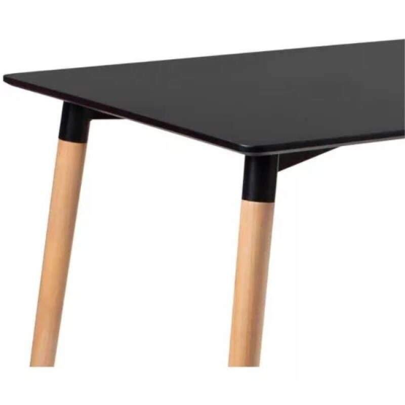 Mesa Comedor Eames Resina Rectangular Negra Mesa Comedor Eames Resina Rectangular Negra