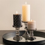 CANDELABRO VIDRIO D8.5/H11.5CM COLOR HUMO CANDELABRO VIDRIO D8.5/H11.5CM COLOR HUMO