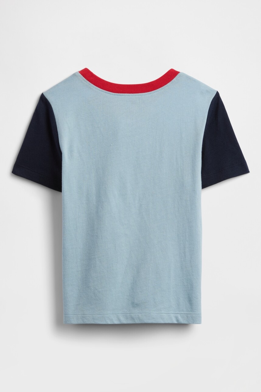 Remera Logo Gap Toddler Niño Blue Ice