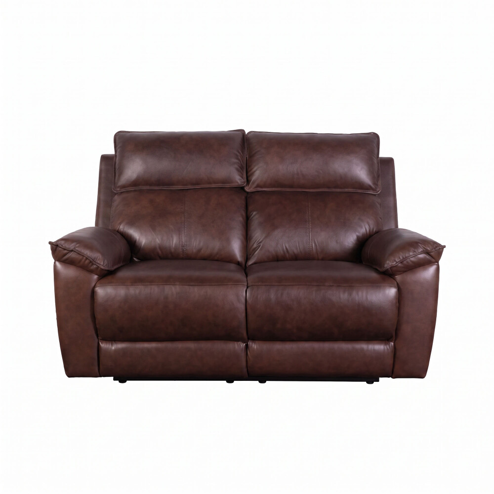 RECLINER ELÉCTRICO 2 CUERPOS CUERO-Y-SIMIL-CUERO MARRON JOSHUA